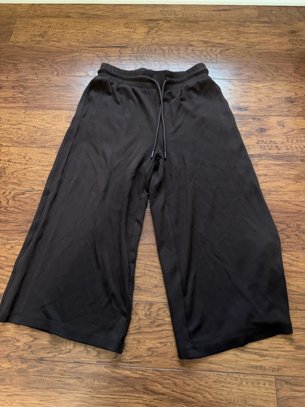 Wide-short Leg brown Lounge Pants